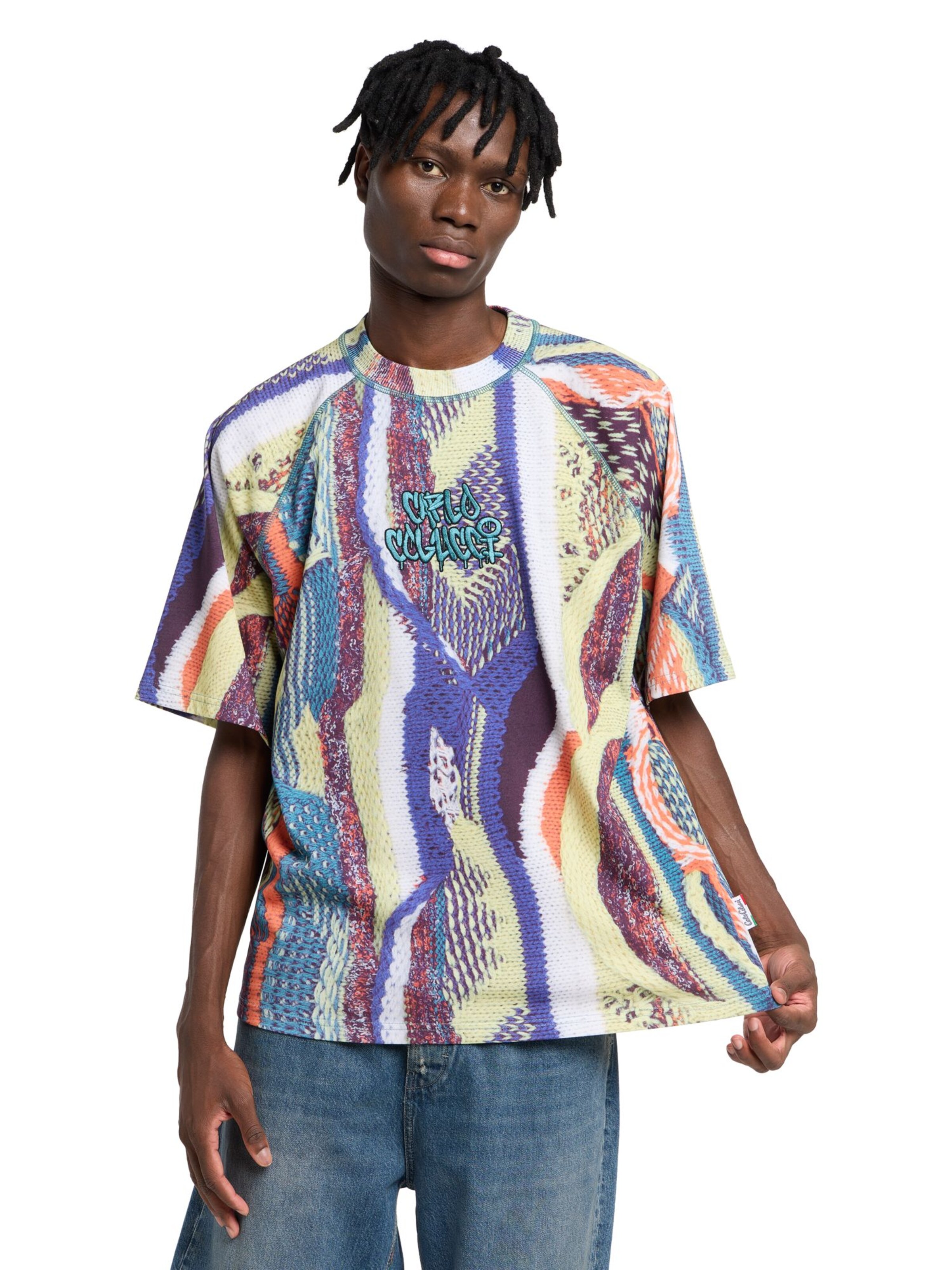 Carlo Colucci Shirt 'Ettori' in Geel: voorkant