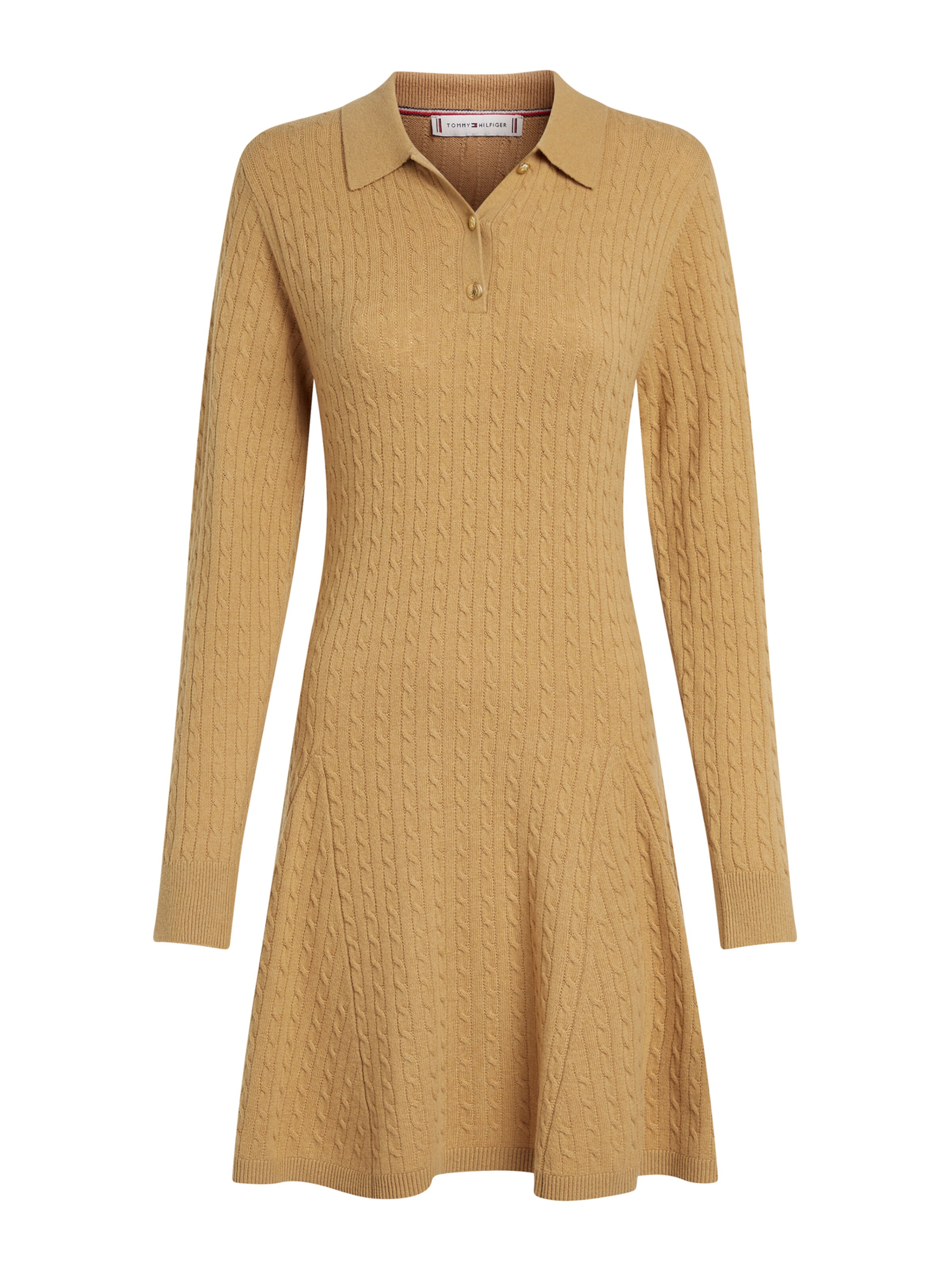 TOMMY HILFIGER Pletena obleka | zelena barva: sprednja stran