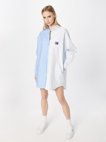 Tommy Jeans Blousejurk in Blauw: voorkant