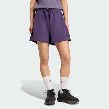 ADIDAS SPORTSWEAR Loosefit Sportshorts 'Z.N.E.' in Lila: Vorderseite