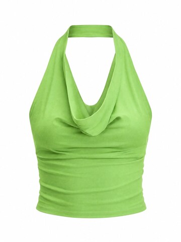 Ethiquet Top 'Crop Top' – zelená: přední strana
