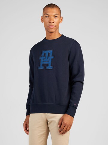 Sweat-shirt TOMMY HILFIGER en bleu : devant