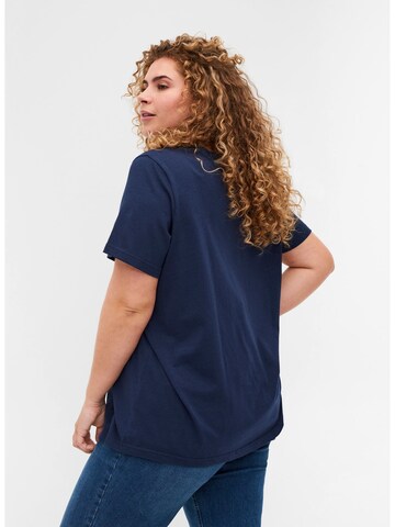 Zizzi Shirt 'EFANNEY' in Blau