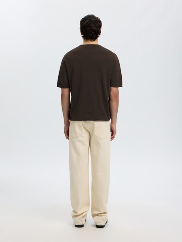 SELECTED Pulóver 'SLHTORINO' - barna