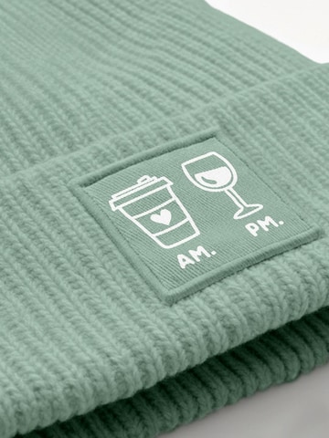 Neverless Beanie 'AM PM' in Green