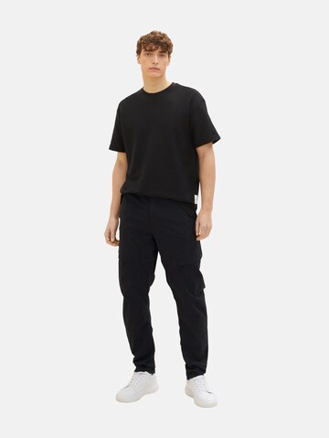 regular Pantaloni cargo di TOM TAILOR DENIM in nero