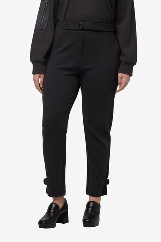 Coupe slim Pantalon Ulla Popken en noir : devant