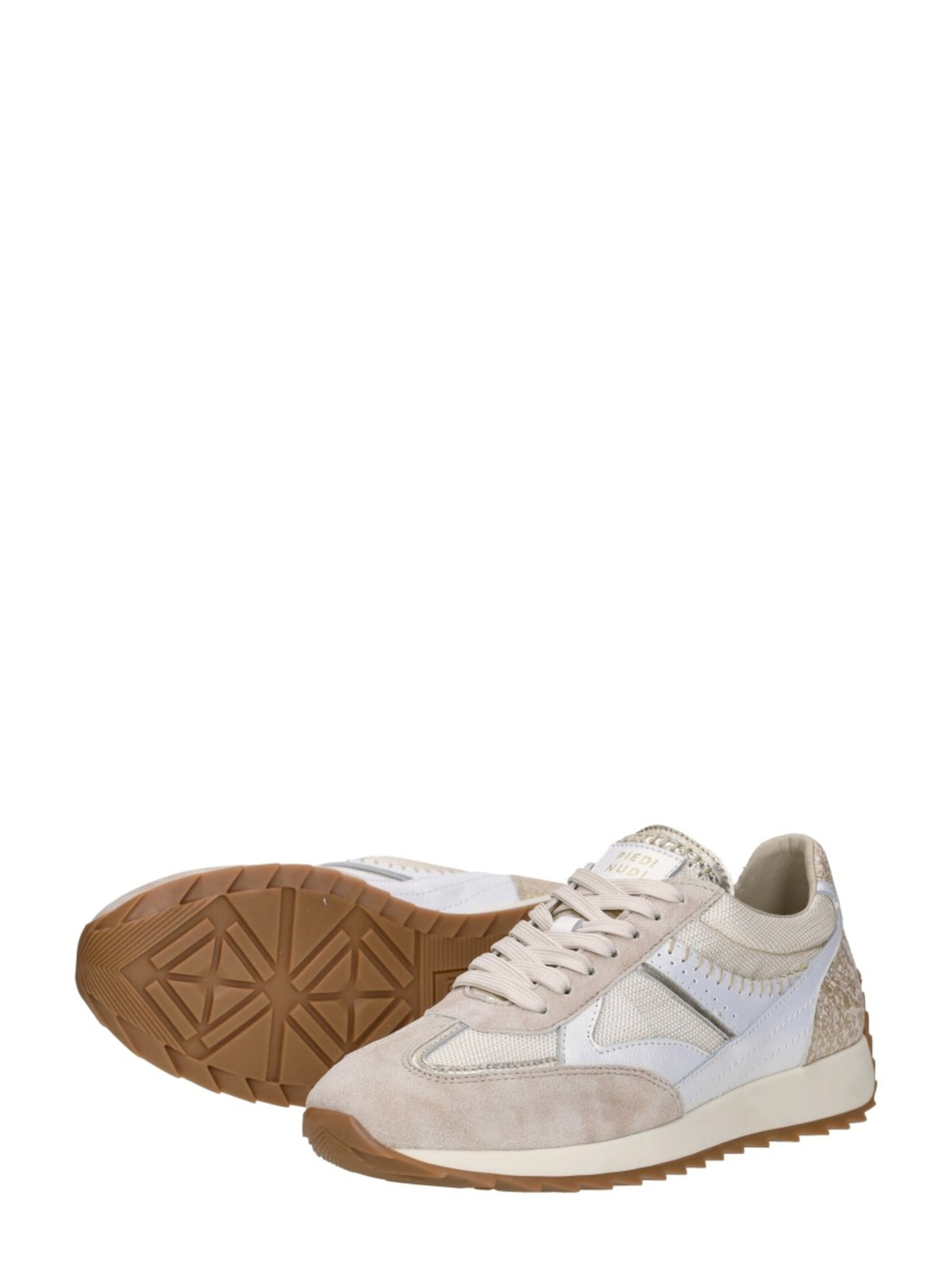 Piedi Nudi Sneakers laag 'Harlem' in Beige