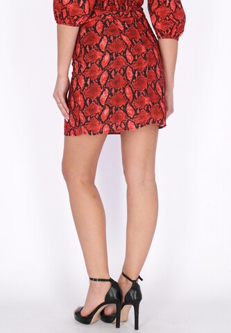 faina - Falda 'Festive' en rojo