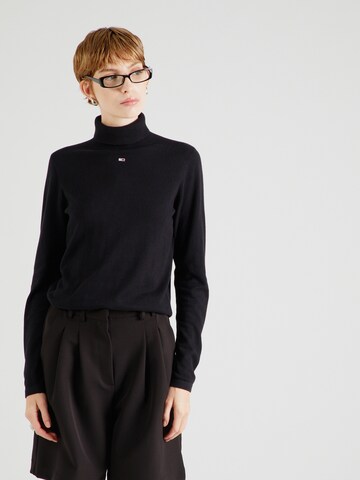 Pullover 'ESSENTIAL' di Tommy Jeans in nero: frontale