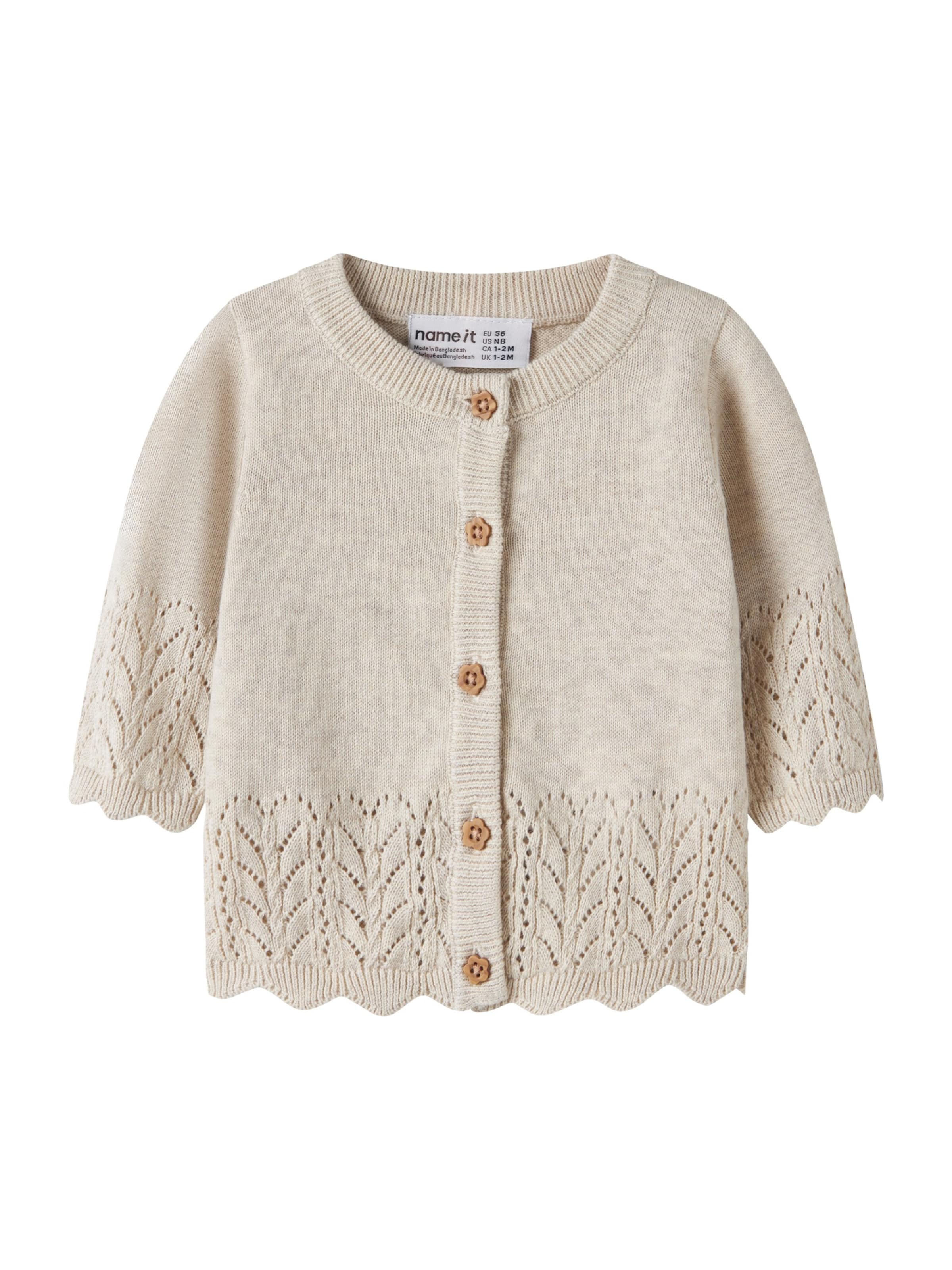 NAME IT Cardigan 'NBFTIMIE' i hvid: forside
