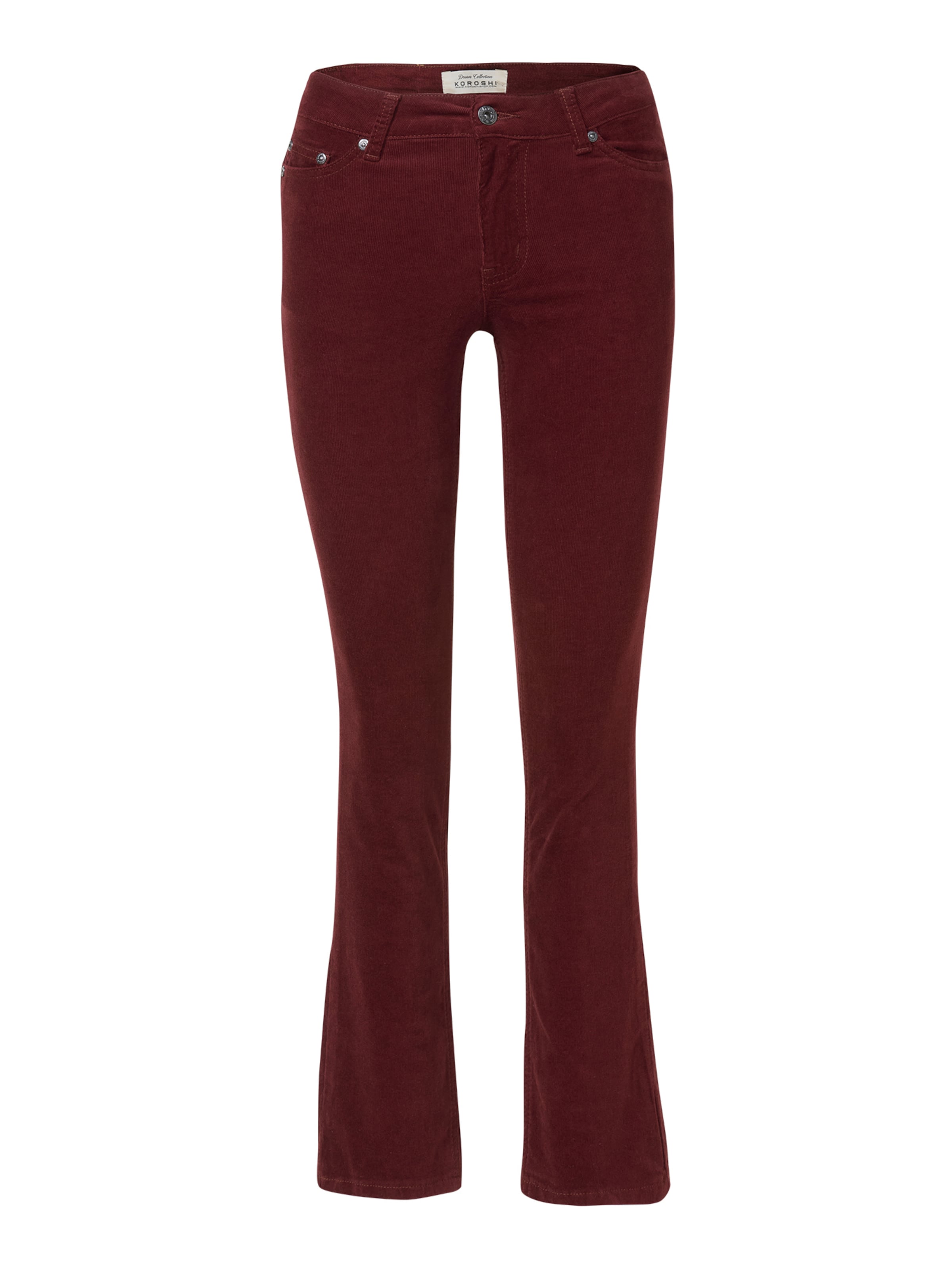 KOROSHI - Regular Calças em vermelho: frente