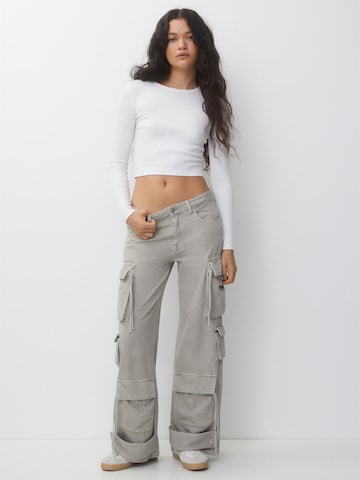 Regular Jeans cargo Pull&Bear en gris