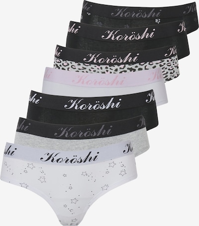 KOROSHI Hipster gaćice u siva / roza / crna / bijela, Pregled proizvoda