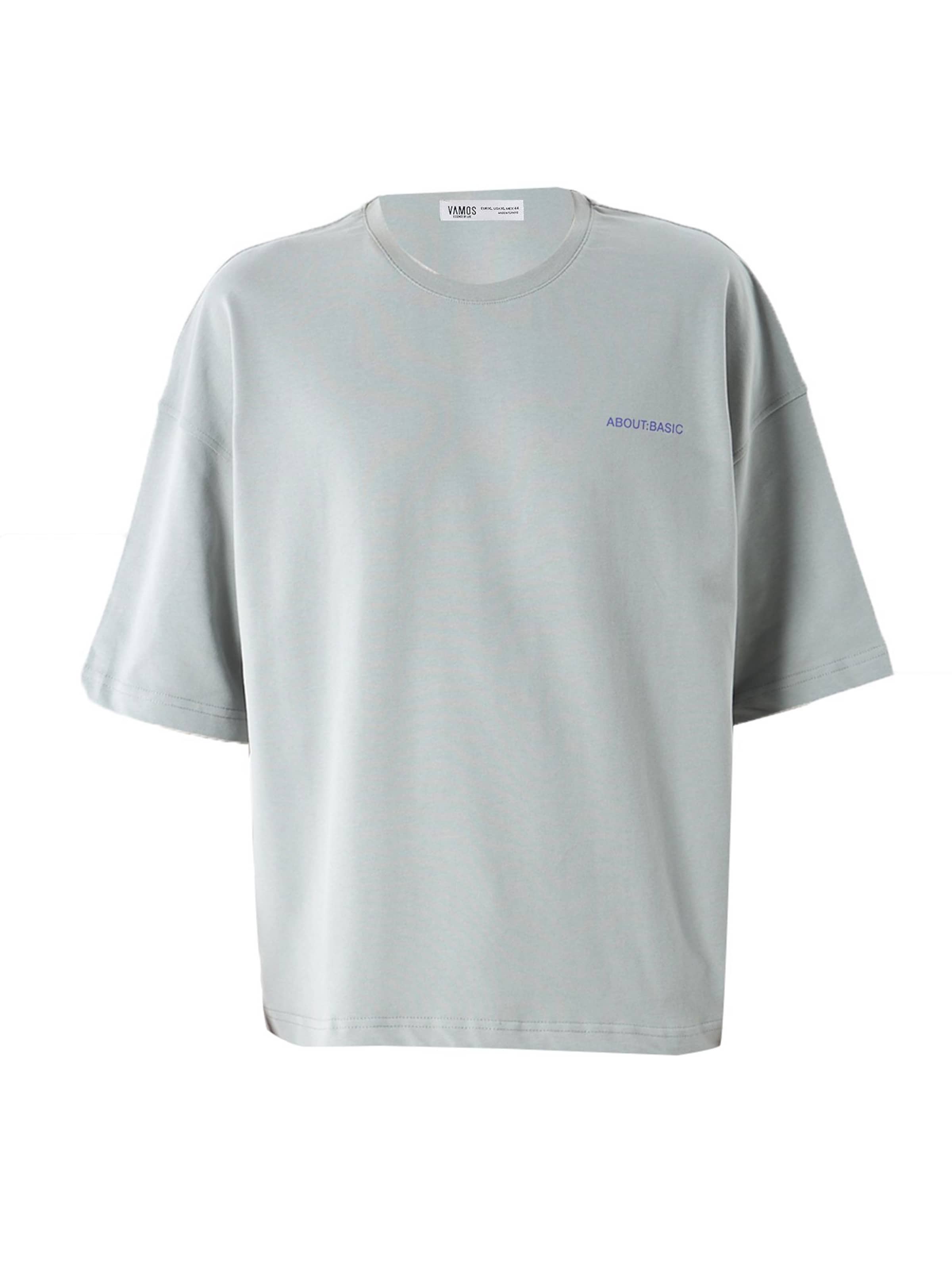 VAMOS CLO Majica | siva barva: sprednja stran
