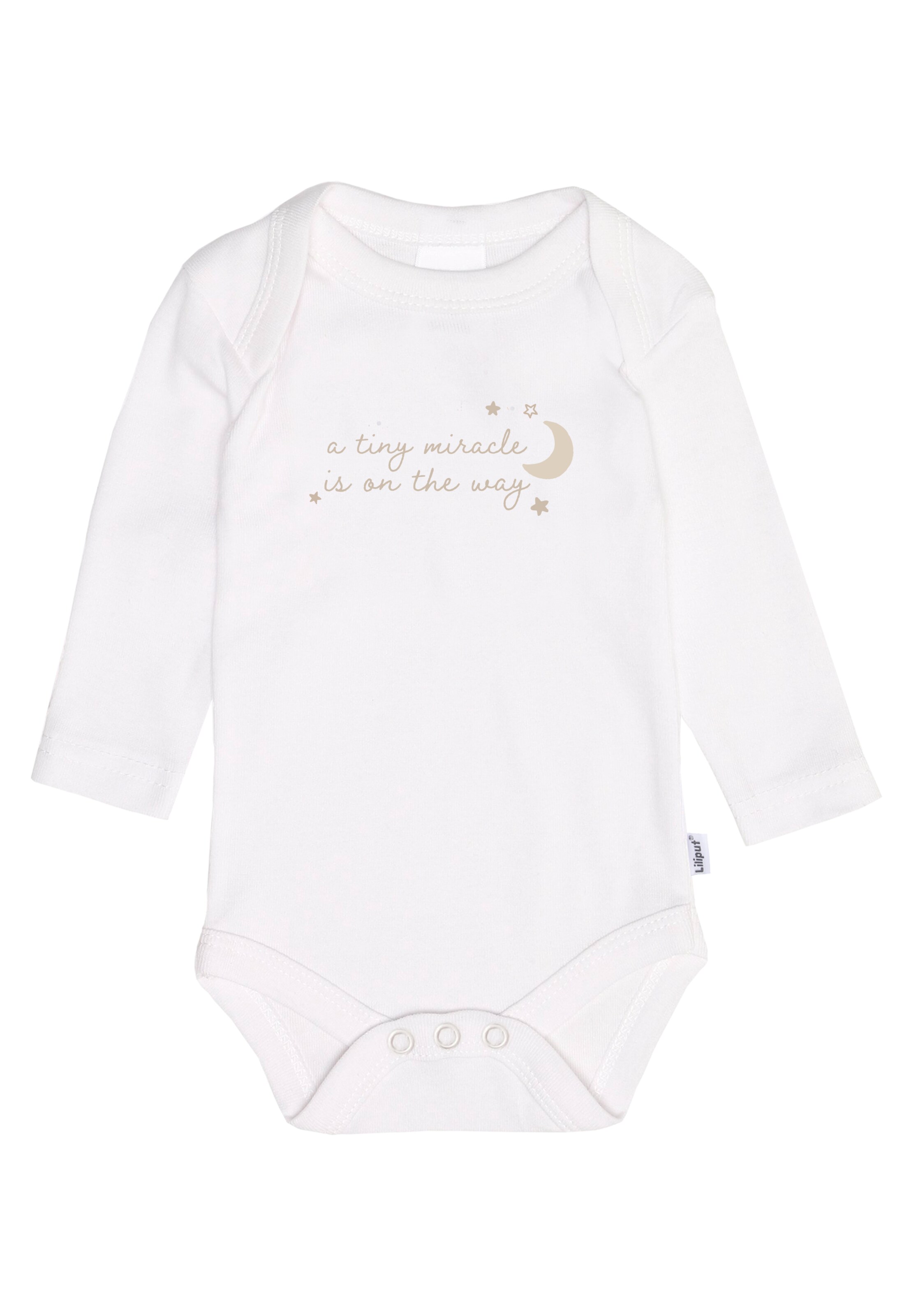 LILIPUT Romper/Bodysuit 'a tiny mitacle is on the way' in Green