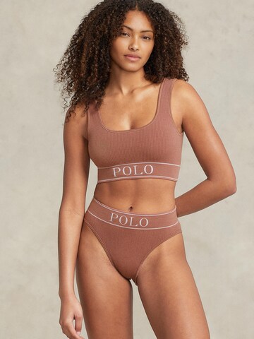 Polo Ralph Lauren Bralette Bra ' SCOOP NECK TOP ' in Beige