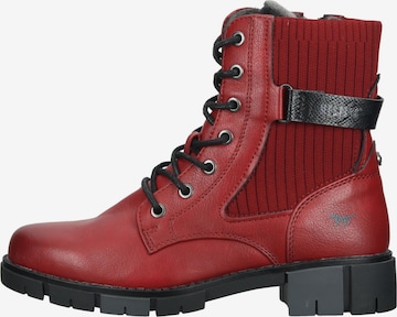 Bottines à lacets MUSTANG en rouge