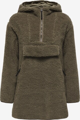 ONLY Fleece jas in Groen: voorkant