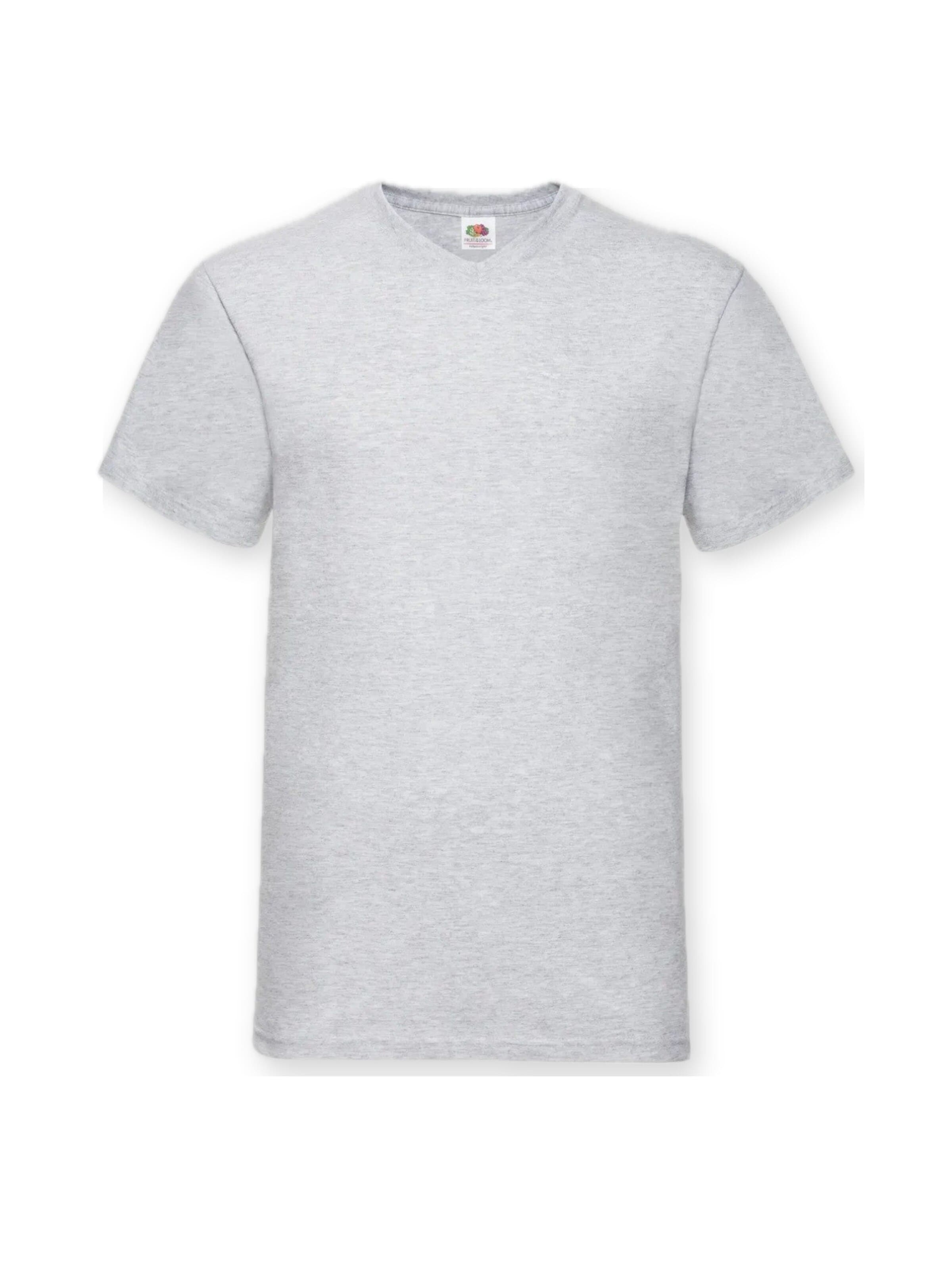 FRUIT OF THE LOOM Bluser & t-shirts 'V-Neck T-shirt' i grå: forside