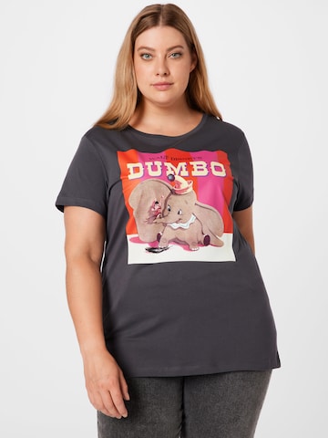 ONLY Carmakoma - Camiseta 'Dumbo Love' en gris: frente