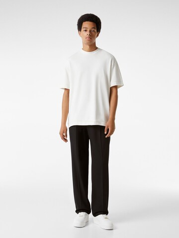 Bershka Loose fit Pleat-Front Pants in Black