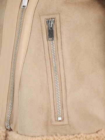 Noisy May Petite Winter Jacket 'SHERRI' in Beige