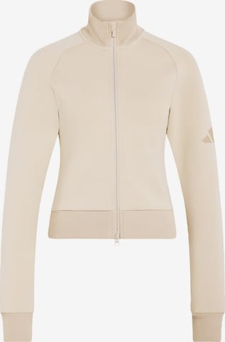 ADIDAS SPORTSWEAR Bluza rozpinana sportowa 'Soft Lux' w kolorze beżowy: przód