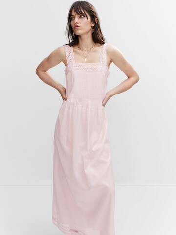 MANGO Letnia sukienka 'NUBE' w kolorze różowy: przód