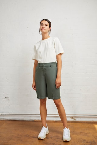 Aligne Wide leg Broek 'Eilish' in Groen: voorkant