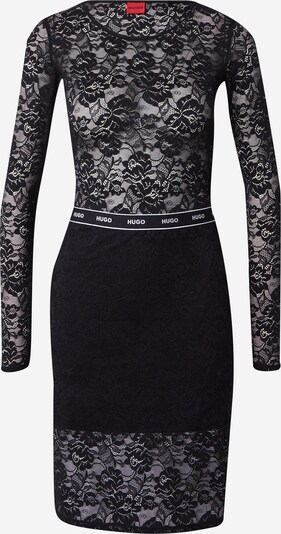 HUGO Obleka 'Nalale' | črna / bela barva, Prikaz izdelka