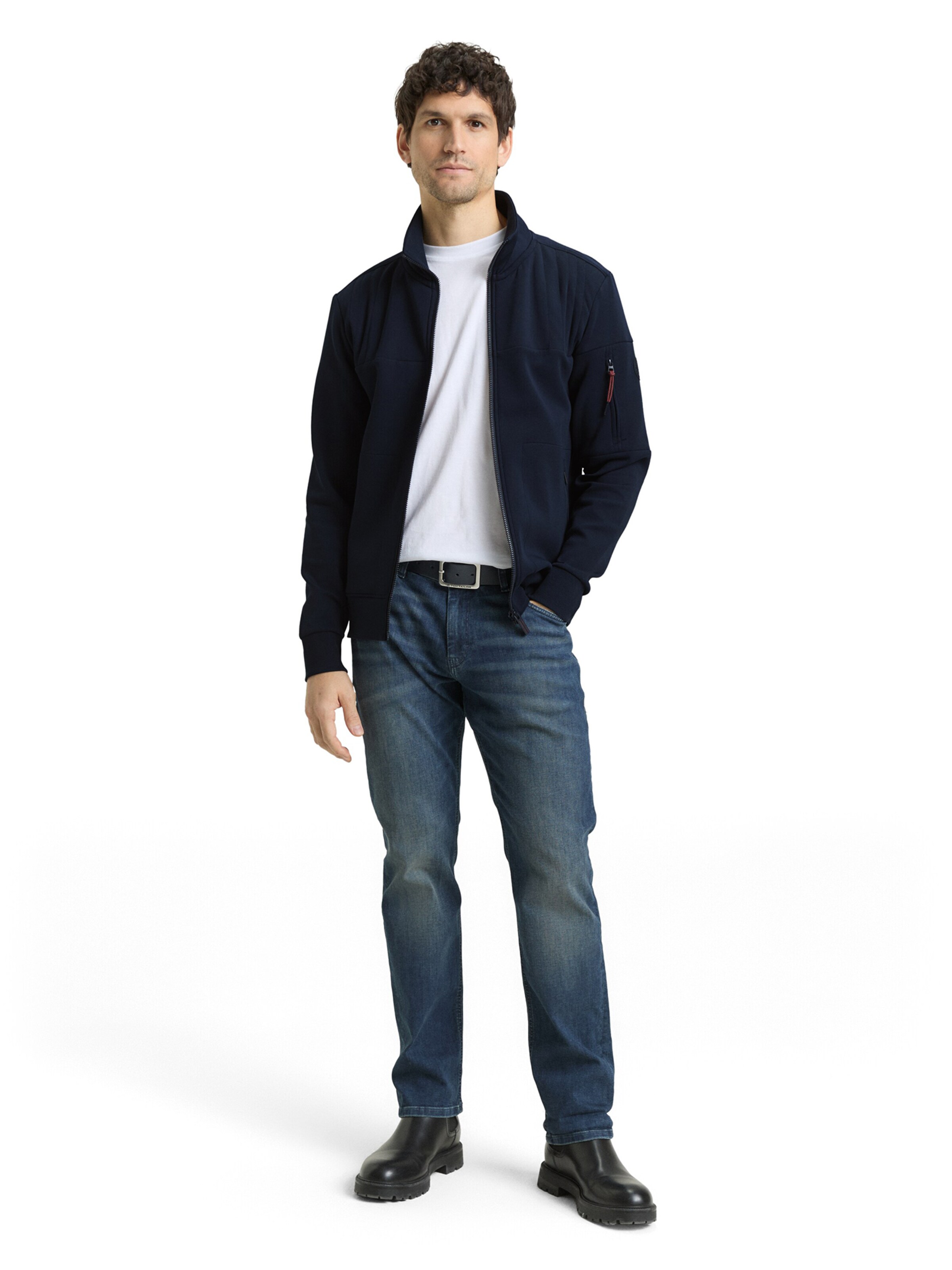 TOM TAILOR Sweatjacke in Blau