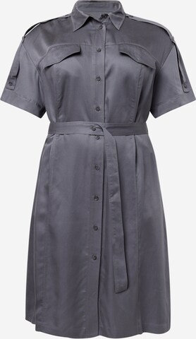 Calvin Klein Curve Shirt Dress in Black: front