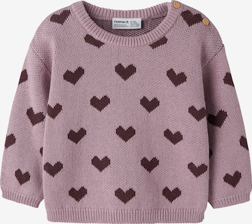 NAME IT Sweter 'NBFOana' w kolorze fioletowy: przód