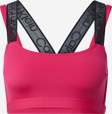 Bustier Hauts de bikini Calvin Klein Swimwear en rose : devant