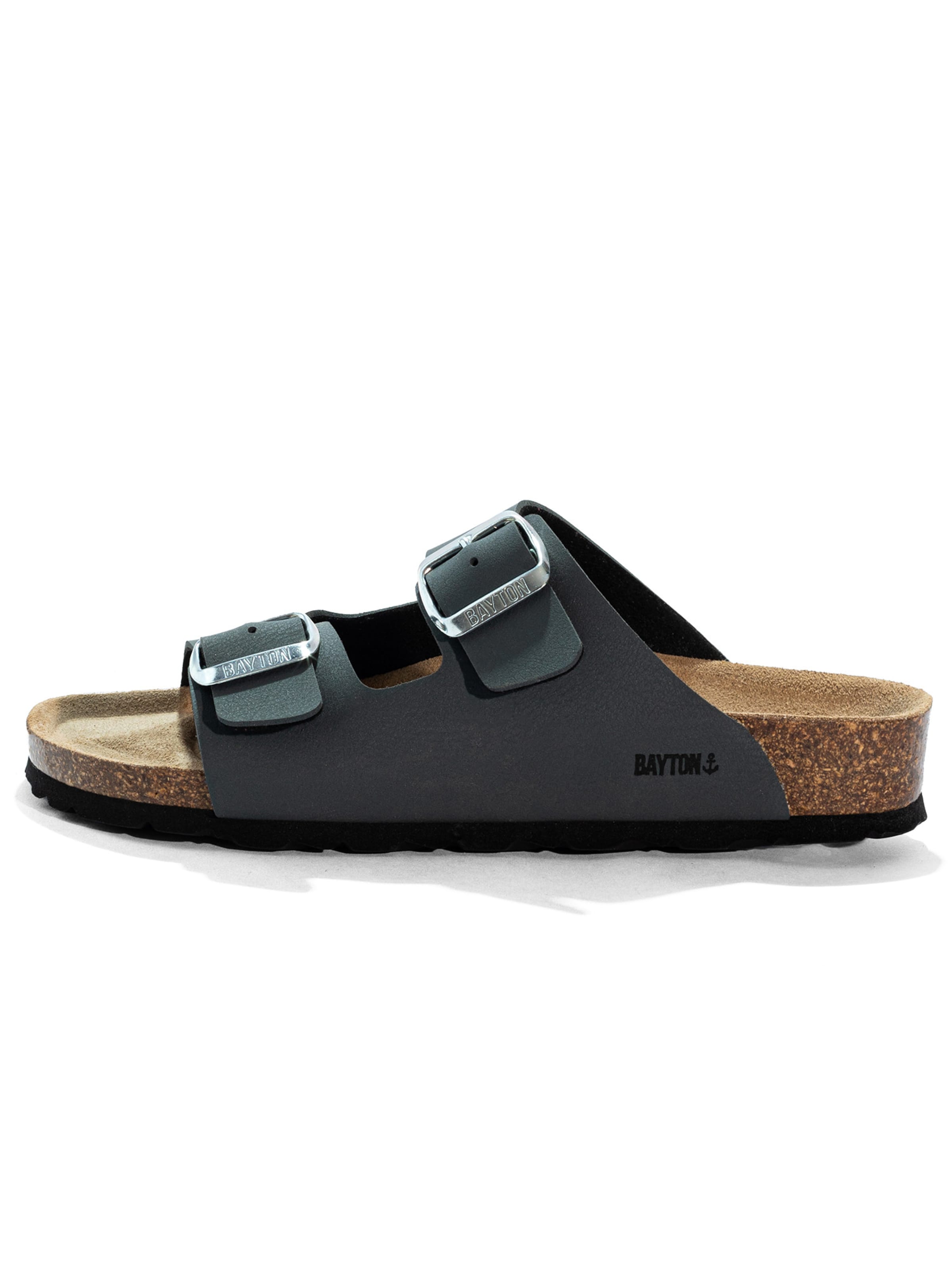 Bayton Sandale 'Atlas' in Grau: Vorderseite