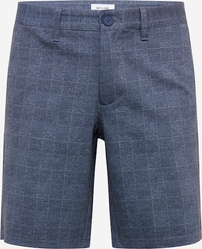 Only & Sons Pantalon chino 'Mark' en bleu nuit / gris clair, Vue avec produit