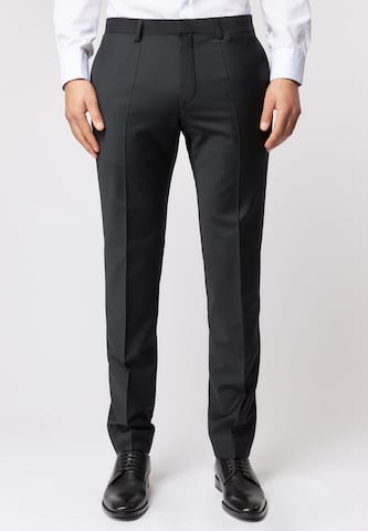 Coupe slim Pantalon à plis 'Baukasten 1' ROY ROBSON en noir : devant