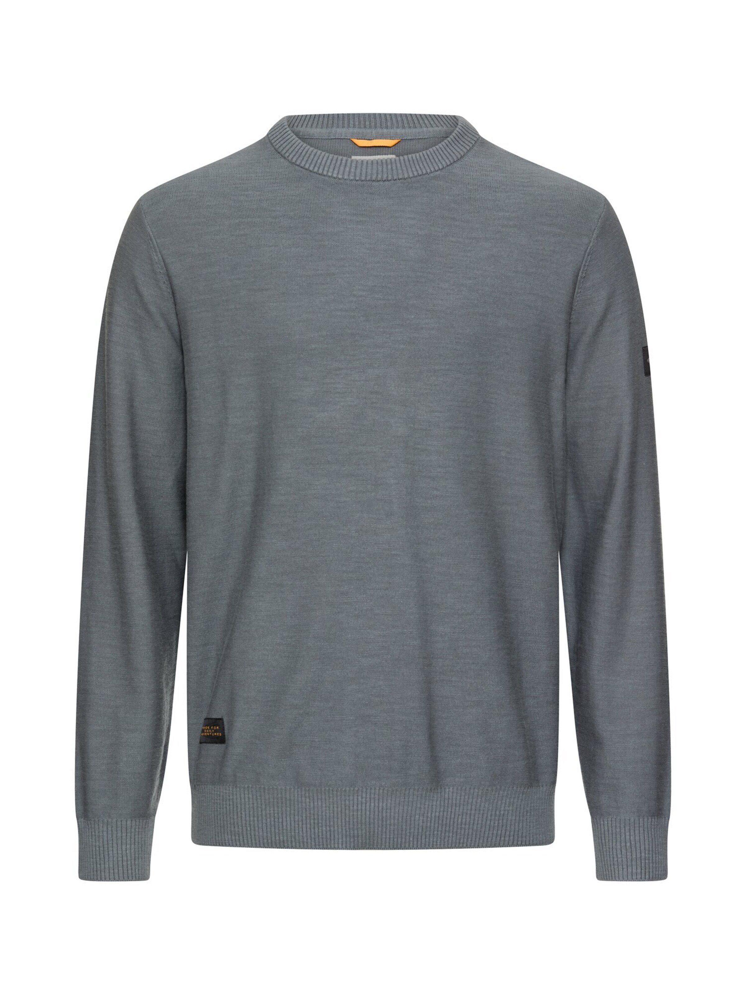 CAMEL ACTIVE Strickpullover aus reiner Baumwolle in blau, Produktansicht