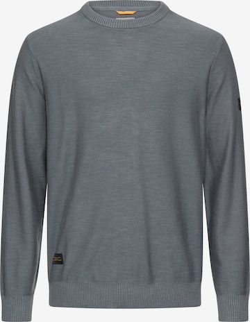 CAMEL ACTIVE Strickpullover aus reiner Baumwolle in Blau: Vorderseite