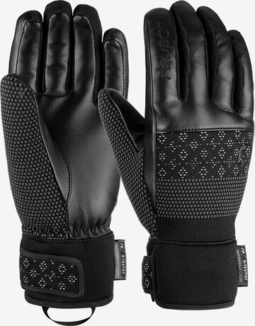 REUSCH Athletic Gloves 'Re:Knit Elisabeth' in Black: front