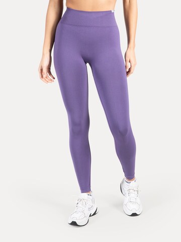 Smilodox Skinny Leggings 'Slayton Scrunch' in Lila: Vorderseite