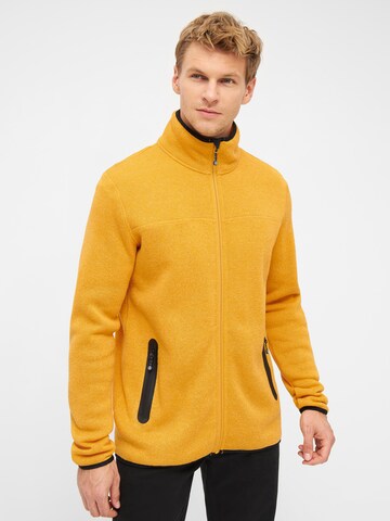 Sea Ranch Fleece Jacket 'Sidney' in Yellow: front