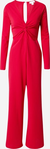 Warehouse Jumpsuit in Rood: voorkant