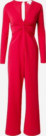 Warehouse Jumpsuit in Rood: voorkant