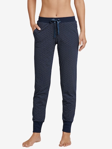 SCHIESSER Regular Pants in Blue: front