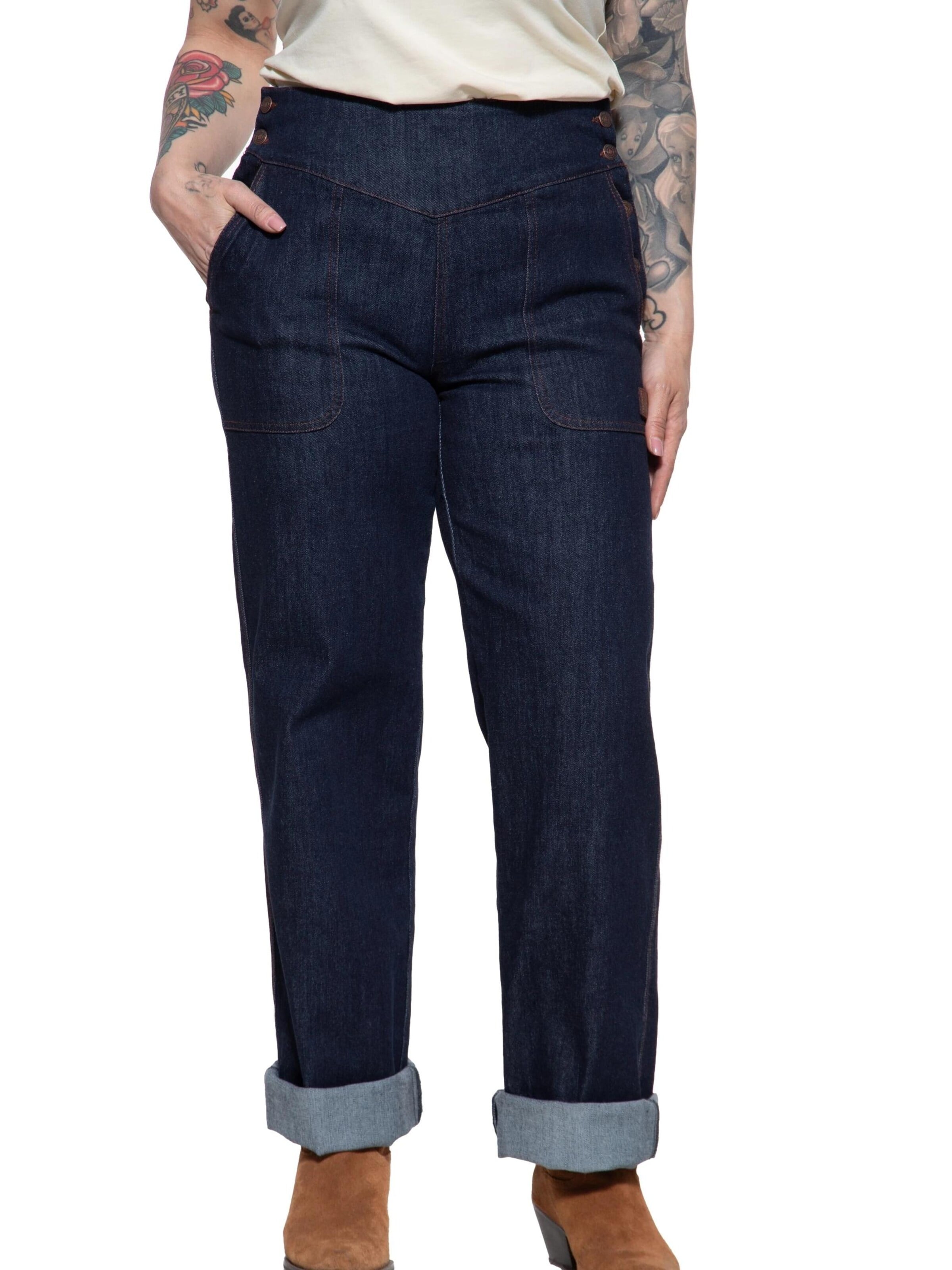 Queen Kerosin Regular Jeans 'Josie'‌‌‌‌‌‌‌ in Blau: Vorderseite