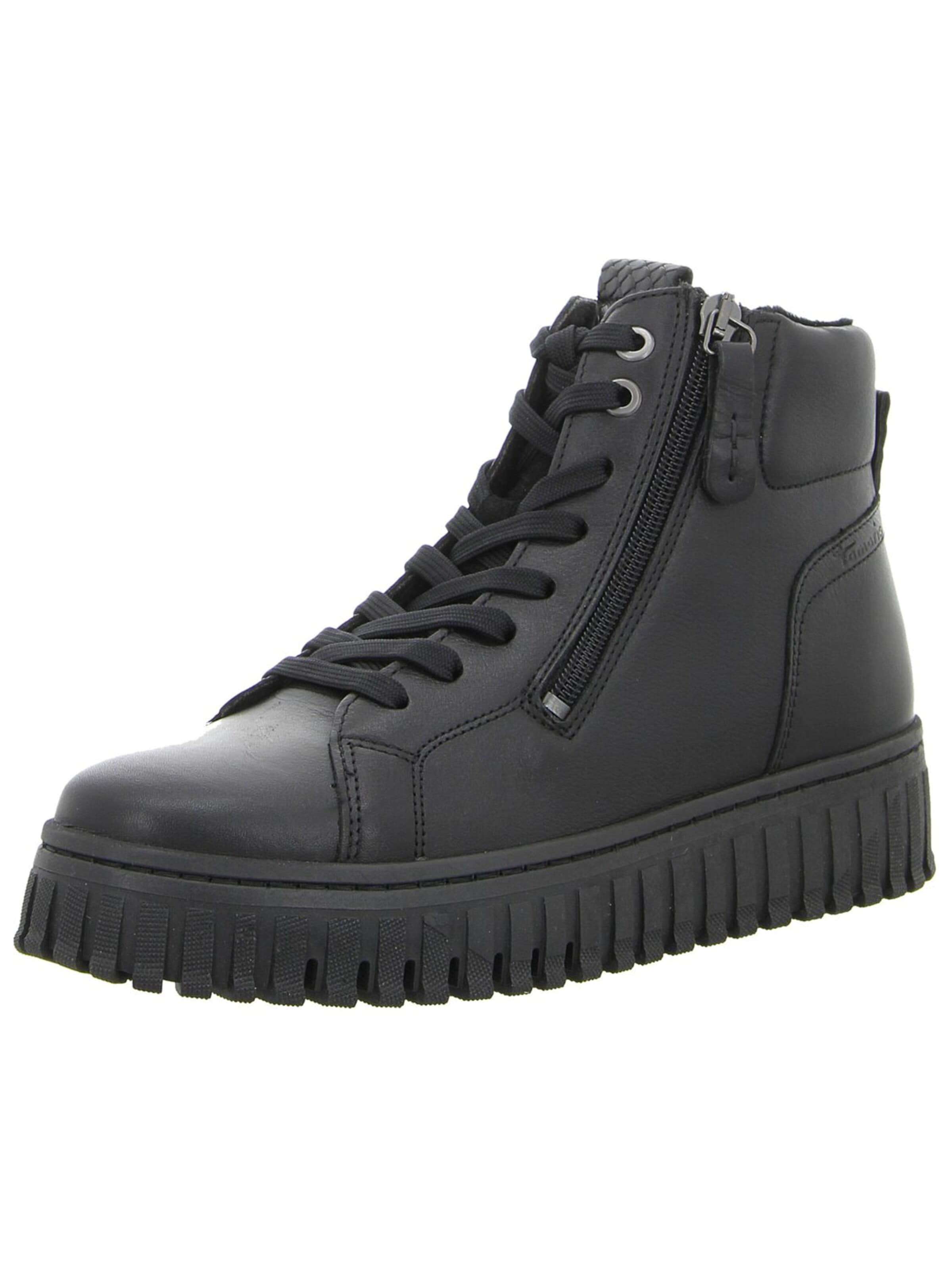 Tamaris - Zapatillas deportivas altas 'Sneaker High Damen 1-25206-43/003 Echtleder in schwarz' en negro: frente