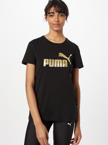 PUMA Performance Shirt 'Essentials+' in Black: front