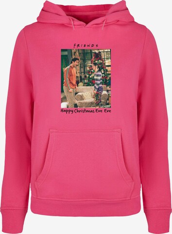 Sweat-shirt ' Friends - Happy Christmas Eve' ABSOLUTE CULT en rose : devant